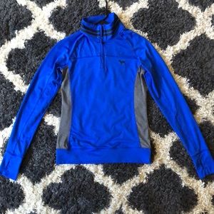 Pink ULTIMATE deep V zip sweater